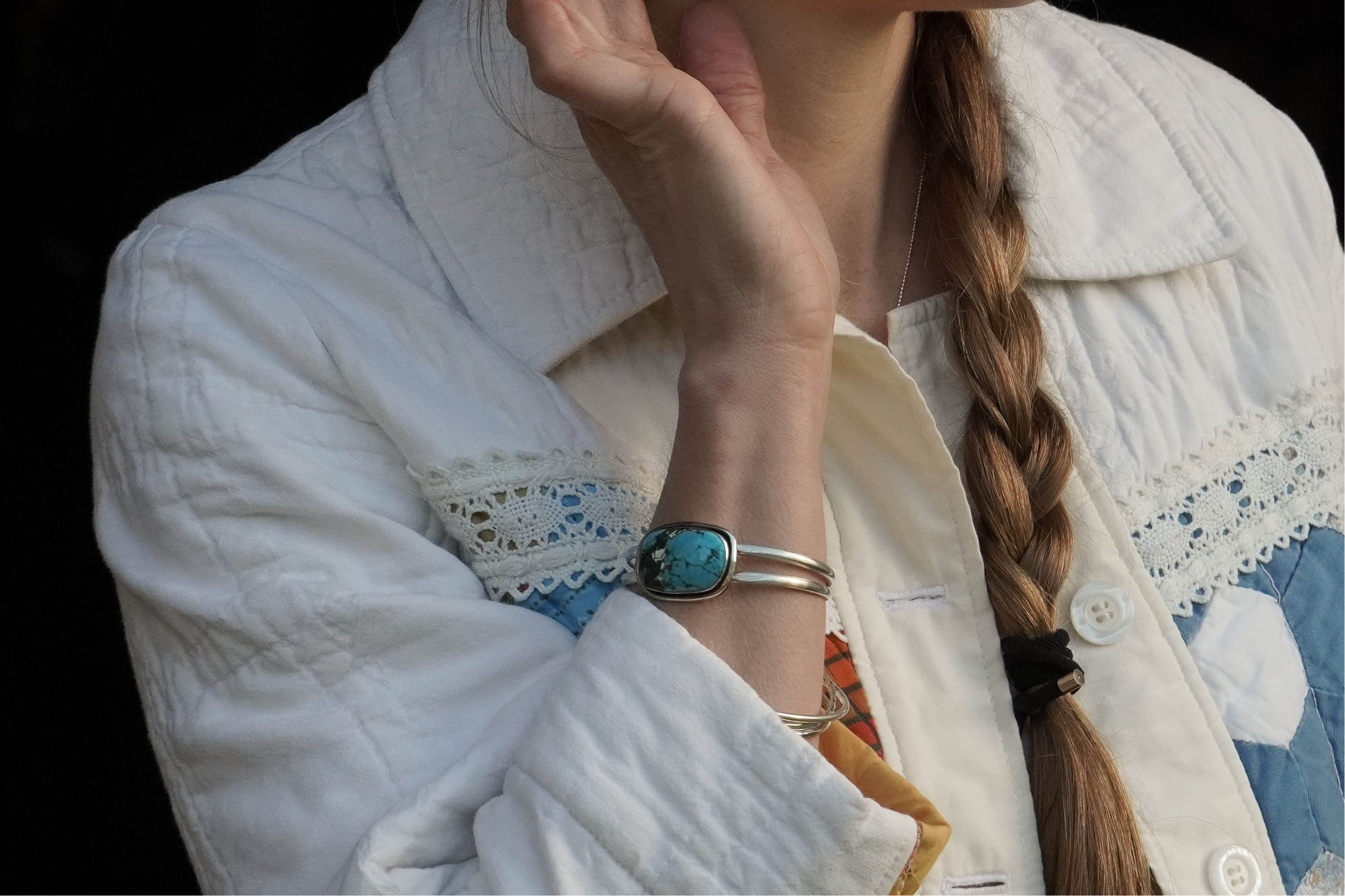 Kingman turquoise/sterling silver bracelet