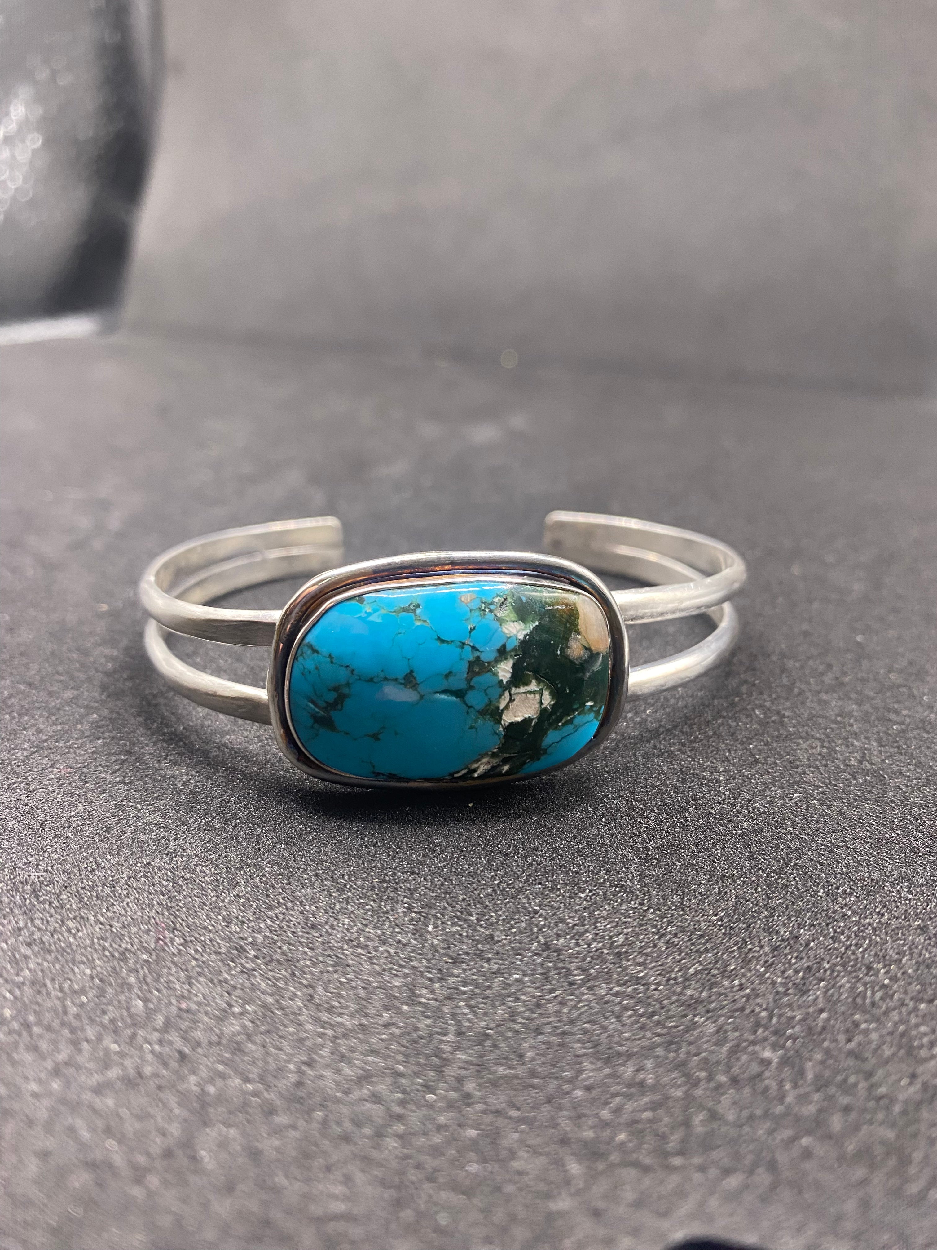 Kingman turquoise/sterling silver bracelet