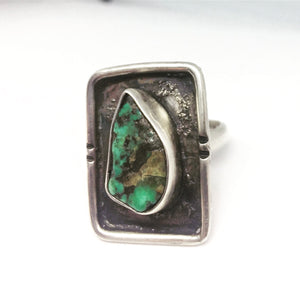 Square Frame Turquoise Ring