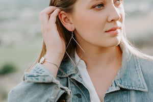 Hammered Diamond Hoops