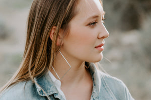 Hammered Diamond Hoops