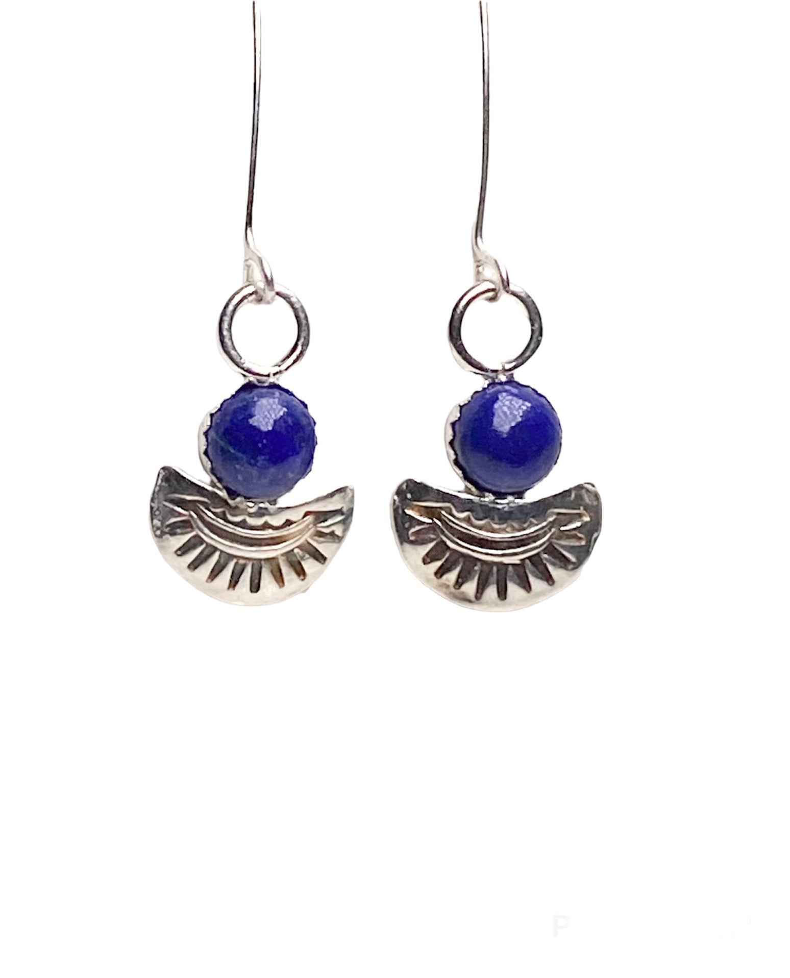 Lapis Lazuli half moon dangles