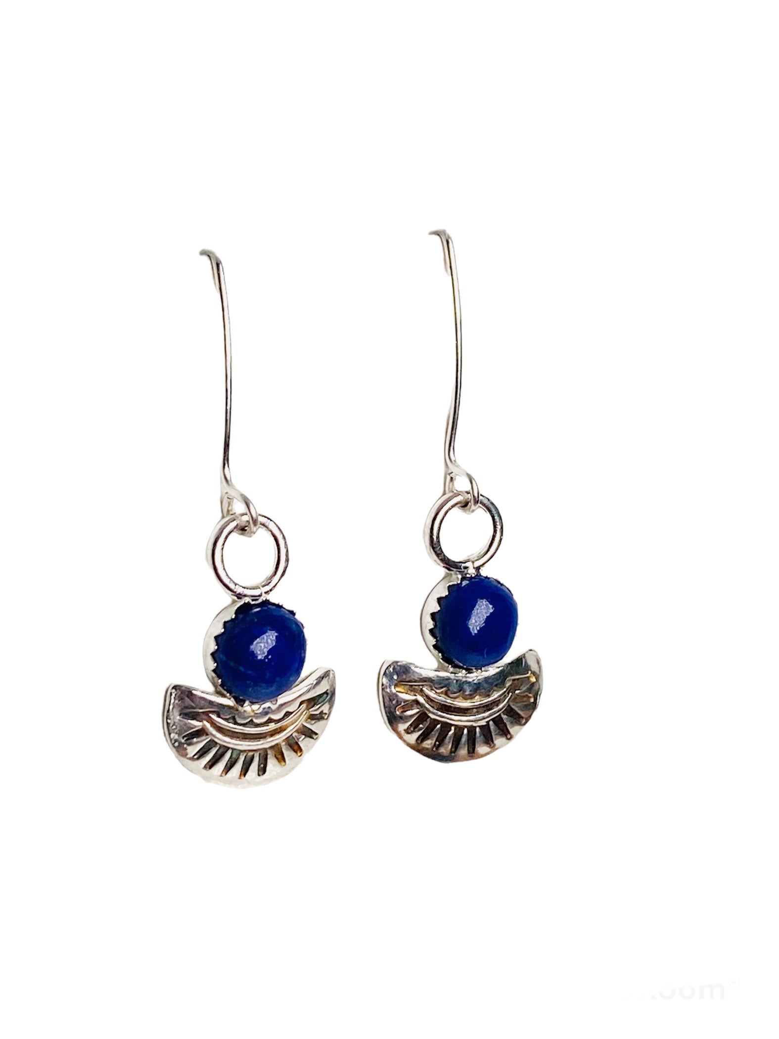 Lapis Lazuli half moon dangles