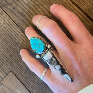 Multi Stone White Buffalo Turquoise Ring