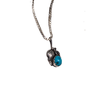 Kingman feather turquoise necklace