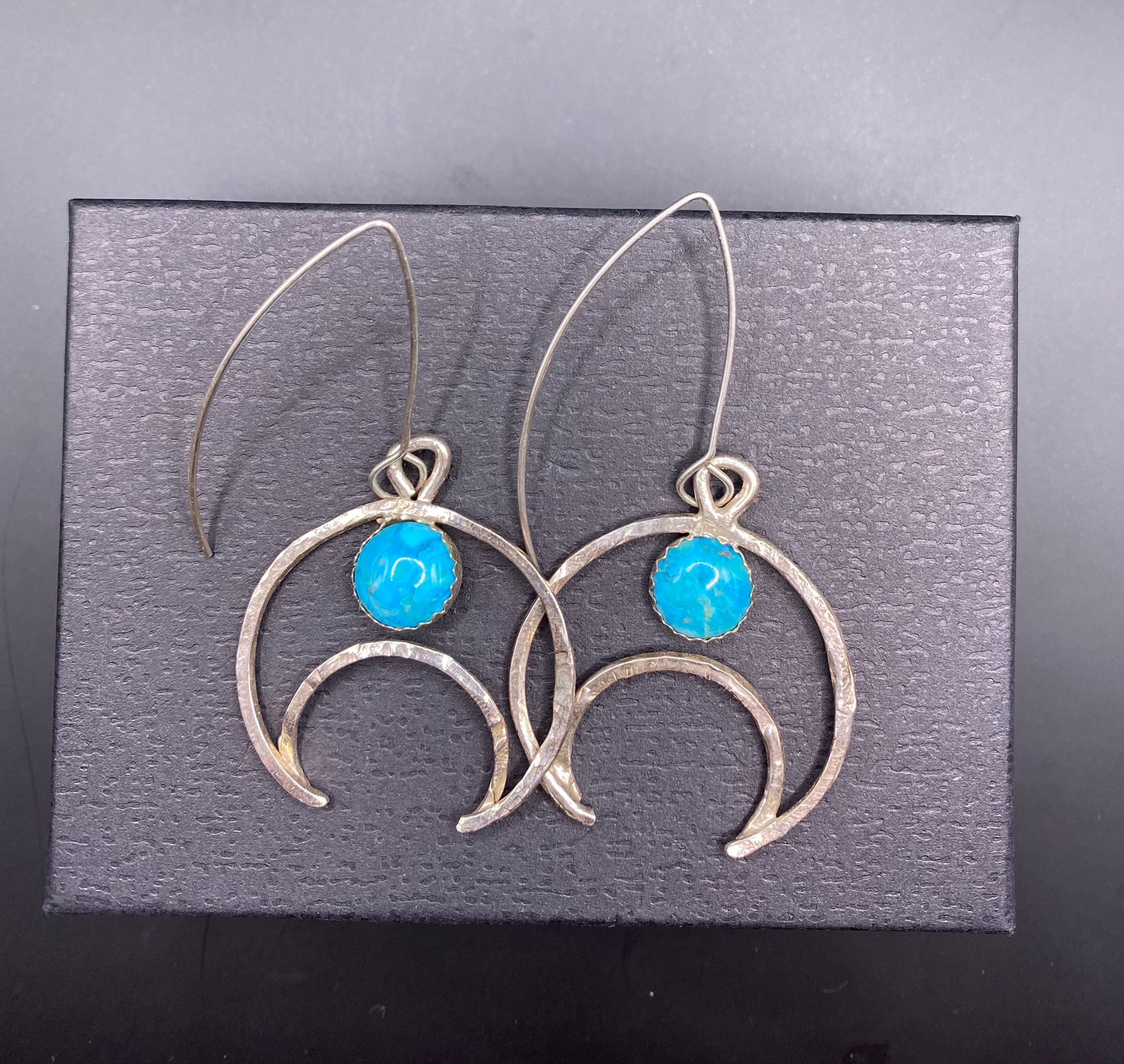 Turquoise Moon Earrings