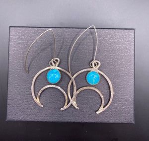 Turquoise Moon Earrings