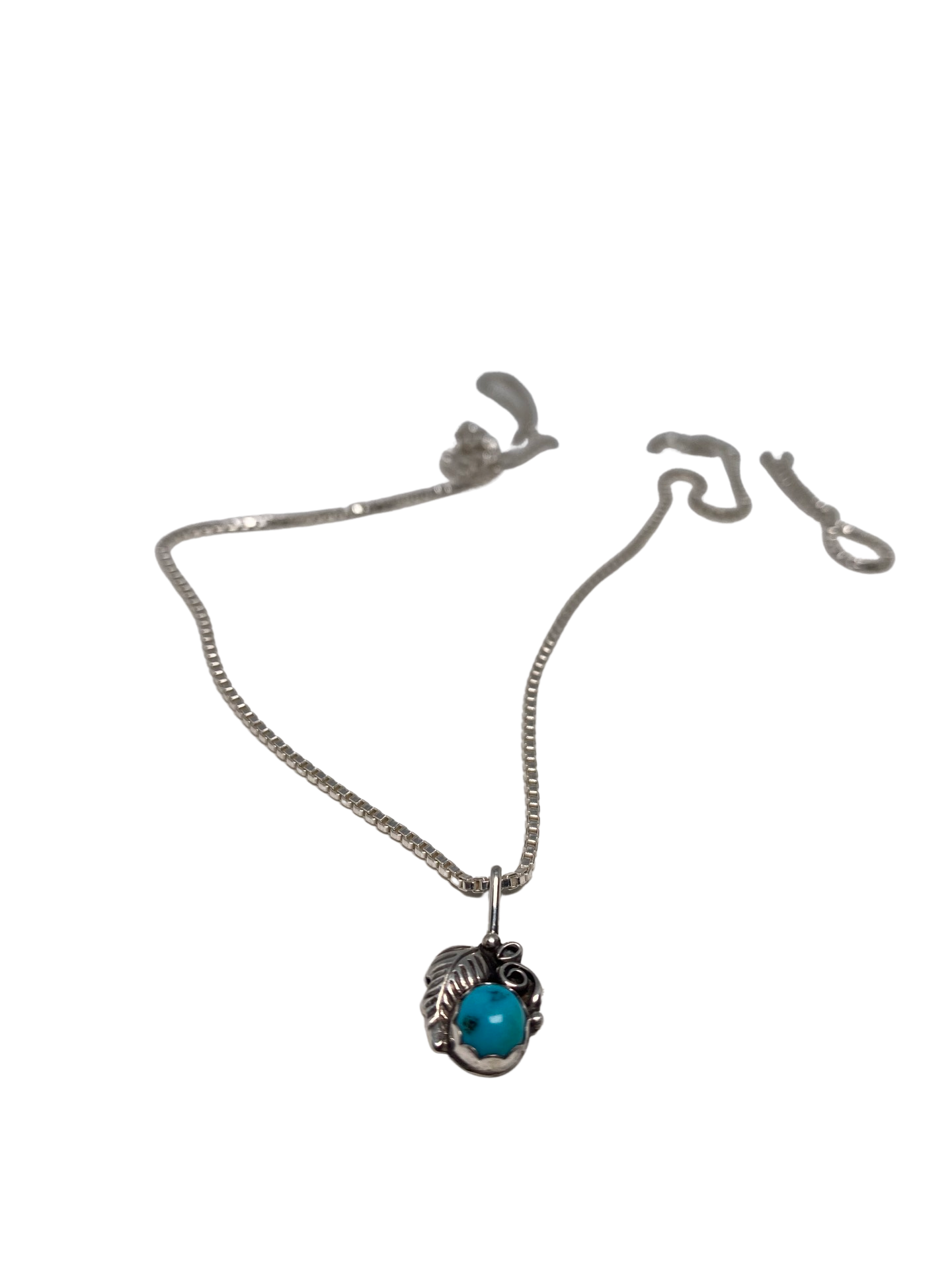 Kingman feather turquoise necklace