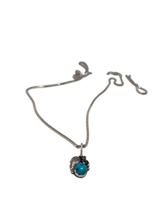 Kingman feather turquoise necklace