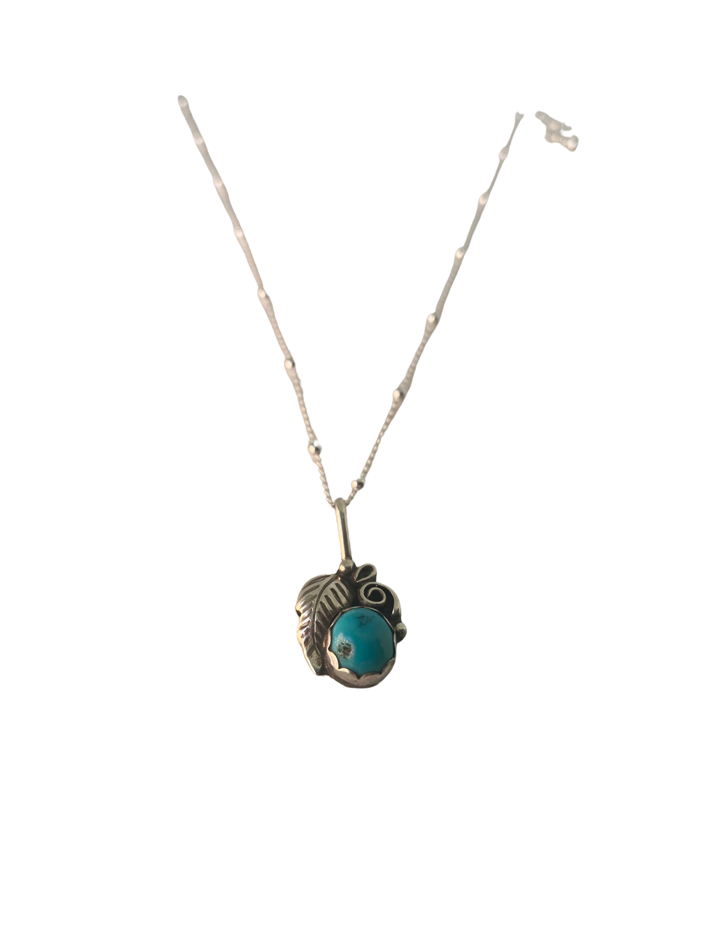 Kingman feather turquoise necklace