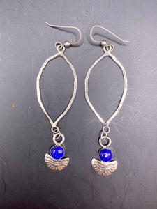 Lapis Lazuli Fan earrings