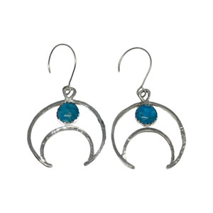 Turquoise Moon Earrings