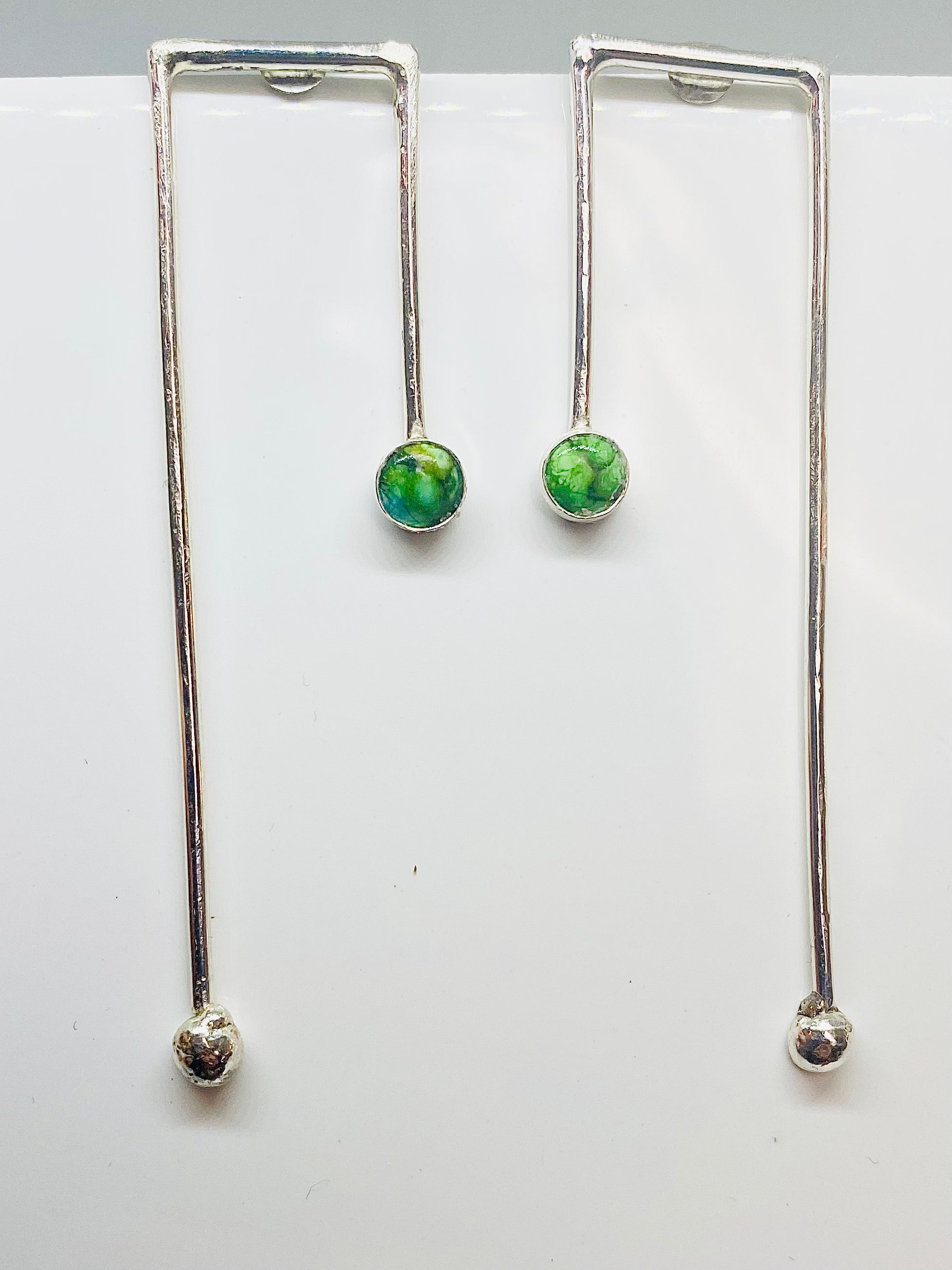 Green Turquoise Earrings