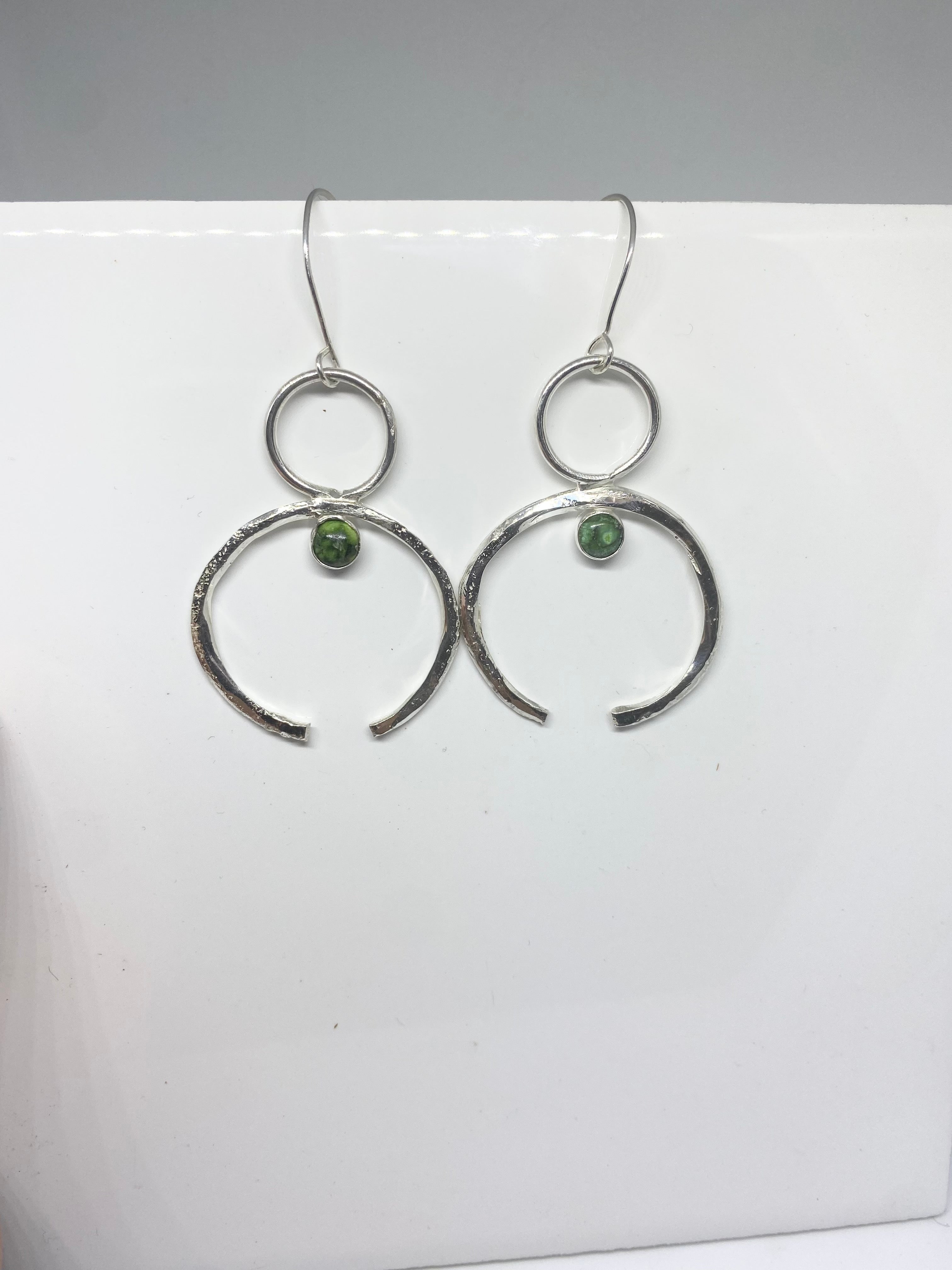 Green Turquoise Naja Earrings