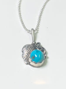 Kingman feather turquoise necklace