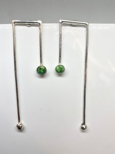 Green Turquoise Earrings