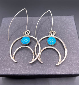 Turquoise Moon Earrings